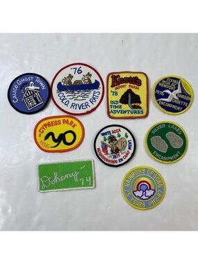 Vintage Girl Scouts Embroidered Souvenir Patch Collection